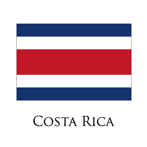 Costa Rica flag logo vinyl decal